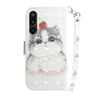 For Samsung Galaxy M16 5G / F16 5G / M36 5G 3D Colored Horizontal Flip Leather Phone Case(Cute Cat) - 3