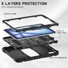 For iPad Air 11 2024 3-Layer Silicone Hybrid PC Tablet Case(Black) - 3