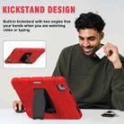 For iPad Air 11 2024 3-Layer Silicone Hybrid PC Tablet Case(Red Black) - 2