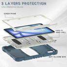 For iPad Air 11 2024 3-Layer Silicone Hybrid PC Tablet Case(Cornflower Blue) - 3