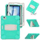 For iPad Air 11 2024 3-Layer Silicone Hybrid PC Tablet Case(Mint Green) - 1