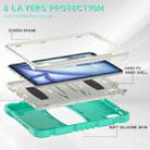 For iPad Air 11 2024 3-Layer Silicone Hybrid PC Tablet Case(Mint Green) - 3