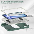 For iPad Air 11 2024 3-Layer Silicone Hybrid PC Tablet Case(Emerald Green) - 3