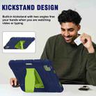 For iPad Air 11 2024 3-Layer Silicone Hybrid PC Tablet Case(Navy Blue Lime) - 2