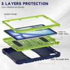 For iPad Air 11 2024 3-Layer Silicone Hybrid PC Tablet Case(Navy Blue Lime) - 3