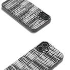 For iPhone 16 Plus Black Frame Color Lattice Texture PU Phone Case(Black) - 2