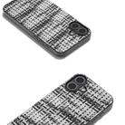 For iPhone 16 Black Frame Color Lattice Texture PU Phone Case(Black) - 2