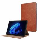 For Itel Pad One 10.1 Simple Crazy Horse Leather Tablet Case(Bown) - 1