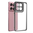 For Motorola Edge 60 Fusion Frosted TPU + Transparent PC Phone Case(Black) - 1