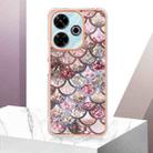 For Redmi 13 4G Electroplating IMD TPU Phone Case(Pink Scales) - 2