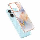 For Redmi 13 4G Electroplating IMD TPU Phone Case(White Marble) - 3