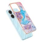 For Redmi 13 4G Electroplating IMD TPU Phone Case(Blue Marble) - 3