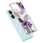 For Redmi 13 4G Electroplating IMD TPU Phone Case(Purple Flower) - 3