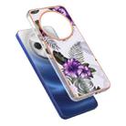 For Redmi 14C 4G Electroplating IMD TPU Phone Case(Purple Flower) - 3