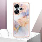 For Xiaomi Poco F6 5G Electroplating IMD TPU Phone Case(White Marble) - 2