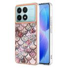 For Xiaomi Poco F6 Pro 5G Electroplating IMD TPU Phone Case(Pink Scales) - 1