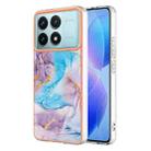 For Xiaomi Poco F6 Pro 5G Electroplating IMD TPU Phone Case(Blue Marble) - 1