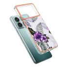 For Xiaomi Poco F6 Pro 5G Electroplating IMD TPU Phone Case(Purple Flower) - 3