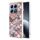 For Xiaomi 14T Electroplating IMD TPU Phone Case(Pink Scales) - 1