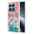 For Xiaomi 14T Electroplating IMD TPU Phone Case(Colorful Scales) - 1