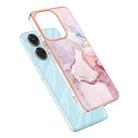For Redmi 13 4G Electroplating Marble Dual-side IMD Phone Case(Rose Gold 005) - 3