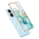 For Redmi 13 4G Electroplating Marble Dual-side IMD Phone Case(Green 003) - 3