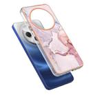 For Redmi 14C 4G Electroplating Marble Dual-side IMD Phone Case(Rose Gold 005) - 3