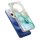 For Redmi 14C 4G Electroplating Marble Dual-side IMD Phone Case(Green 003) - 3