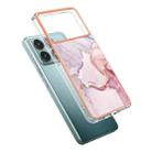 For Xiaomi Poco F6 Pro 5G Electroplating Marble Dual-side IMD Phone Case(Rose Gold 005) - 3