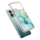 For Xiaomi Poco F6 Pro 5G Electroplating Marble Dual-side IMD Phone Case(Green 003) - 3