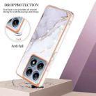 For Xiaomi 14T Electroplating Marble Dual-side IMD Phone Case(White 006) - 3