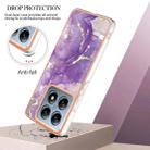 For Xiaomi 14T Electroplating Marble Dual-side IMD Phone Case(Purple 002) - 3