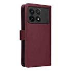 For Redmi K70 / K70 Pro BETOPNICE BN-005 2 in 1 Detachable Imitate Genuine Leather Phone Case(Wine Red) - 3