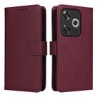 For Redmi Turbo 3 BETOPNICE BN-005 2 in 1 Detachable Imitate Genuine Leather Phone Case(Wine Red) - 1