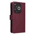 For Redmi Turbo 3 BETOPNICE BN-005 2 in 1 Detachable Imitate Genuine Leather Phone Case(Wine Red) - 3