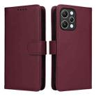 For Redmi 12 4G BETOPNICE BN-005 2 in 1 Detachable Imitate Genuine Leather Phone Case(Wine Red) - 1