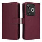 For Xiaomi POCO F6 BETOPNICE BN-005 2 in 1 Detachable Imitate Genuine Leather Phone Case(Wine Red) - 1