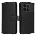 For Xiaomi POCO F6 Pro BETOPNICE BN-005 2 in 1 Detachable Imitate Genuine Leather Phone Case(Black) - 1