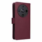 For Honor X9b BETOPNICE BN-005 2 in 1 Detachable Imitate Genuine Leather Phone Case(Wine Red) - 3