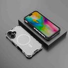 For iPhone 16 Grating Airbag Shockproof MagSafe Frosted Phone Case(Transparent) - 2
