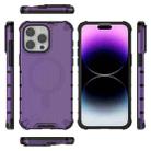 For iPhone 15 Pro Max Grating Airbag Shockproof MagSafe Frosted Phone Case(Purple) - 3