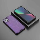 For iPhone 15 Plus Grating Airbag Shockproof MagSafe Frosted Phone Case(Purple) - 2