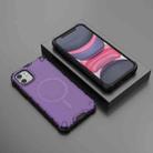 For iPhone 12 Grating Airbag Shockproof MagSafe Frosted Phone Case(Purple) - 2