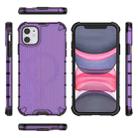 For iPhone 12 Grating Airbag Shockproof MagSafe Frosted Phone Case(Purple) - 3