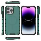 For iPhone 11 Pro Max Grating Airbag Shockproof MagSafe Frosted Phone Case(Green) - 3