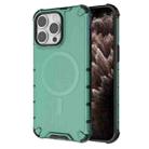 For iPhone 11 Pro Grating Airbag Shockproof MagSafe Frosted Phone Case(Green) - 1