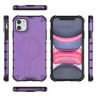 For iPhone 11 Grating Airbag Shockproof MagSafe Frosted Phone Case(Purple) - 3