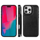 For iPhone 16 Pro Double Buckle Crazy Horse Texture PU Phone Case(Black) - 2