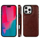 For iPhone 16 Pro Double Buckle Crazy Horse Texture PU Phone Case(Brown) - 2