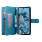 For Google Pixel 8 Pro Nine Card-slot Zipper Wallet Bag Leather Phone Case(Blue) - 3